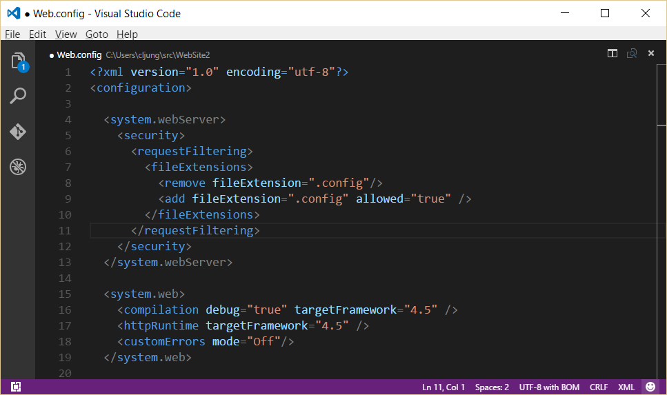 Debug true. Web.config. Web.config где находится. В файл web.config Visual Studio где находится.